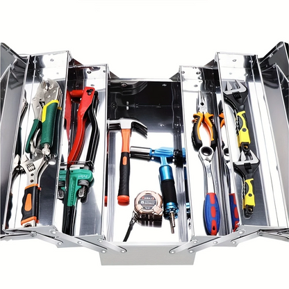 SteelFold Pro – Rozsdamentes acél összecsukható szerszámosláda