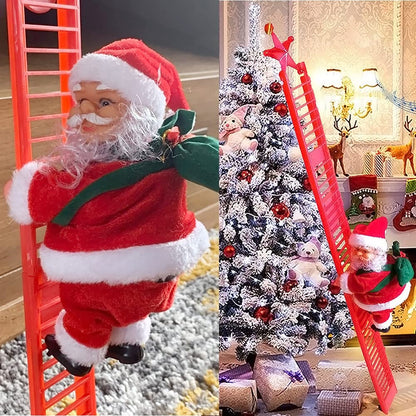 Mikulás, a zenélő figura (a Mikulás lépcsőn mászik)