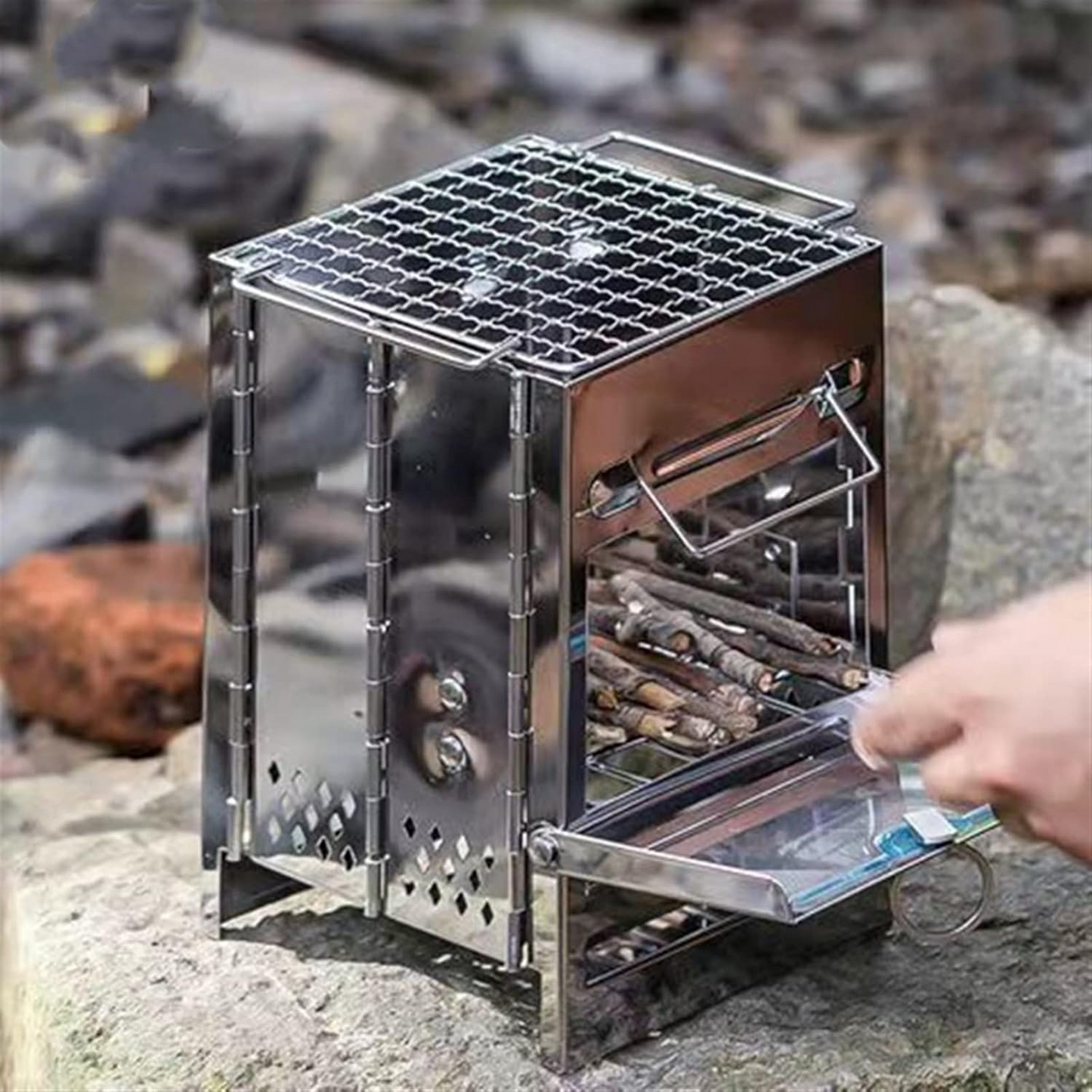 NomadGrill™ Mini Grill kempingezéshez és utazáshoz