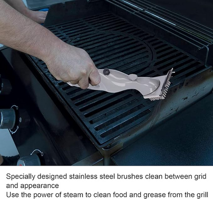 Ergonomikus grilltisztító kefe