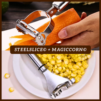 SteelSlice© Rozsdamentes tisztító reszelő + Kukoricahámozó AJÁNDÉK🔥