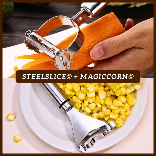SteelSlice© Rozsdamentes tisztító reszelő + Kukoricahámozó AJÁNDÉK🔥