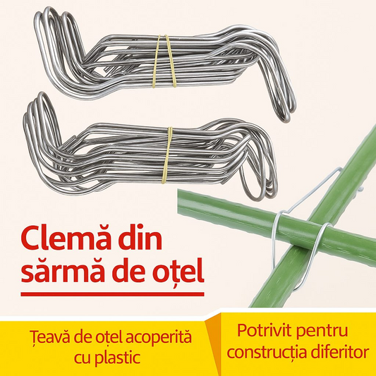 Steelora™ - Acél rögzítőkapcsok kerti támasztékokhoz – 30 darabos készlet