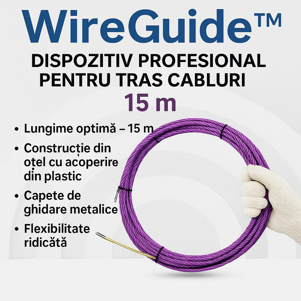 WireGuide™ – Professzionális kábelhúzó, 15 m