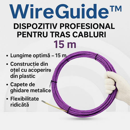 WireGuide™ – Professzionális kábelhúzó, 15 m