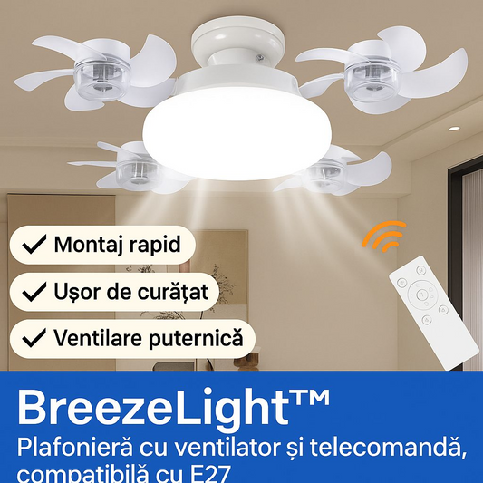 BreezeLight™ – Csillár több ventilátorral és távirányítóval, E27 kompatibilis