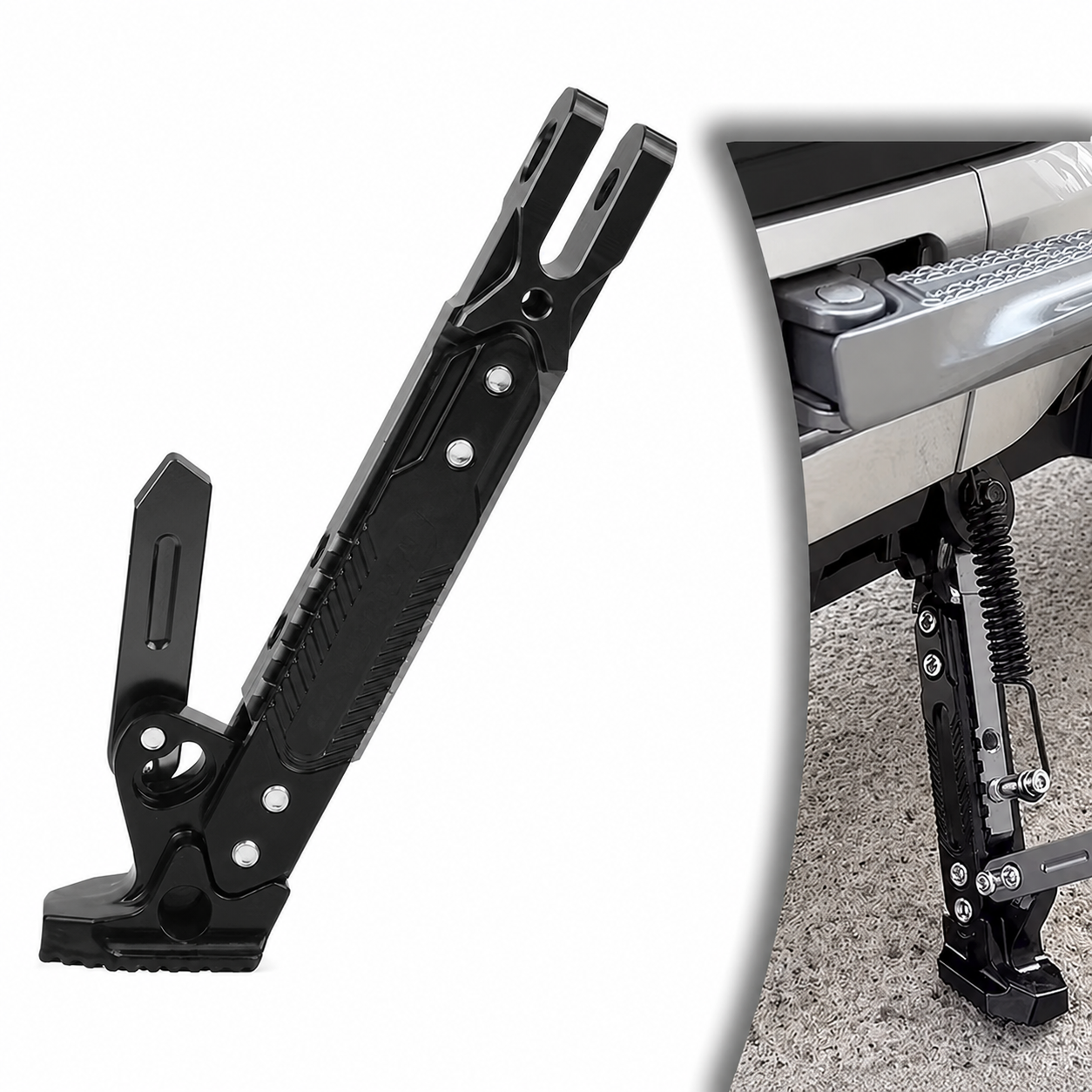 MotoStand™ - Állítható oldaltámasz motorkerékpárokhoz és robogókhoz