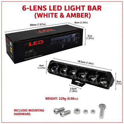LUMEX™ - 6 lencsés off-road LED autó fényszóró