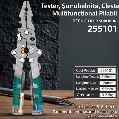 xTuzen™ - Professzionális Multifunkciós Fogó Beépített Elektromos Teszterrel