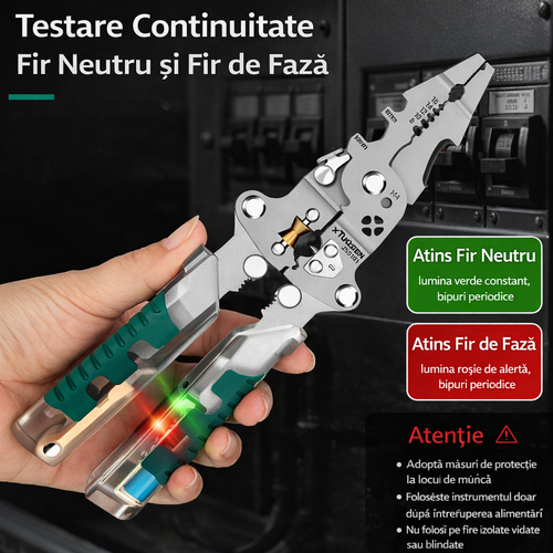 xTuzen™ - Professzionális Multifunkciós Fogó Beépített Elektromos Teszterrel