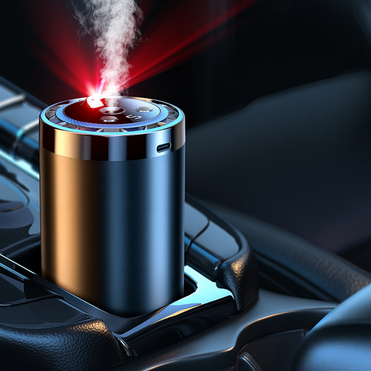 AromaDrive™ – Intelligens autós párásító hangulatvilágítással és USB-töltéssel