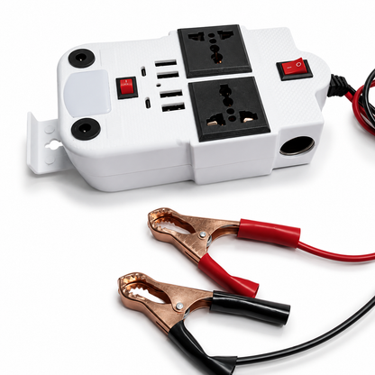 Powerix™ – Intelligens 300W-os autós inverter 4 USB- és 2 PD-porttal