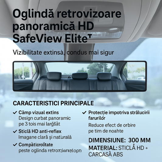 SafeView Elite™ – Panoráma HD autós visszapillantó tükör