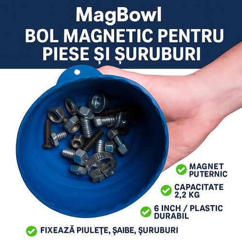 MagBowl™ – Mágneses tál alkatrészekhez, csavarokhoz és tartozékokhoz