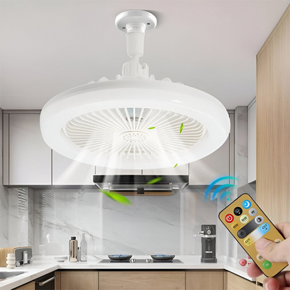 LUMIFAN™ Mennyezeti ventilátor foglalattal, LED-világítással és távirányítóval