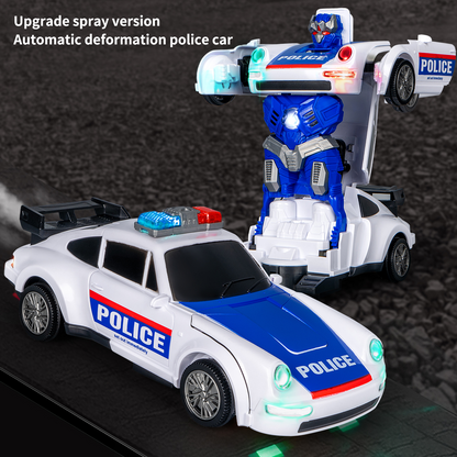 PoliceBot™ – Átalakuló rendőrautó fényekkel, hangokkal és füsthatással