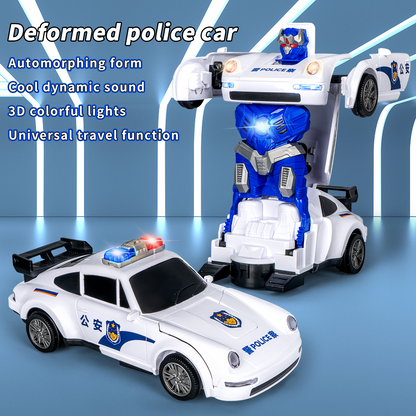 PoliceBot™ – Átalakuló rendőrautó fényekkel, hangokkal és füsthatással