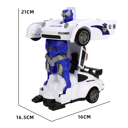 PoliceBot™ – Átalakuló rendőrautó fényekkel, hangokkal és füsthatással