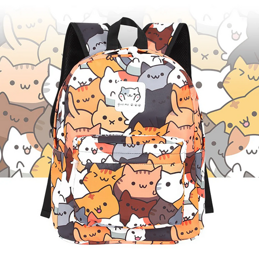 Modern, anime-stílusú cica hátizsák