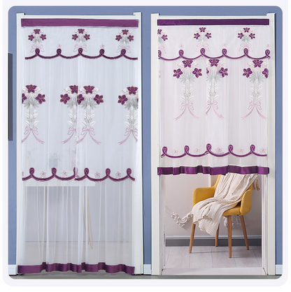 Skandináv kétrétegű függöny csipkével és elegáns hímzéssel (100*200cm)