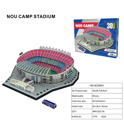 Futballstadion 3D puzzle