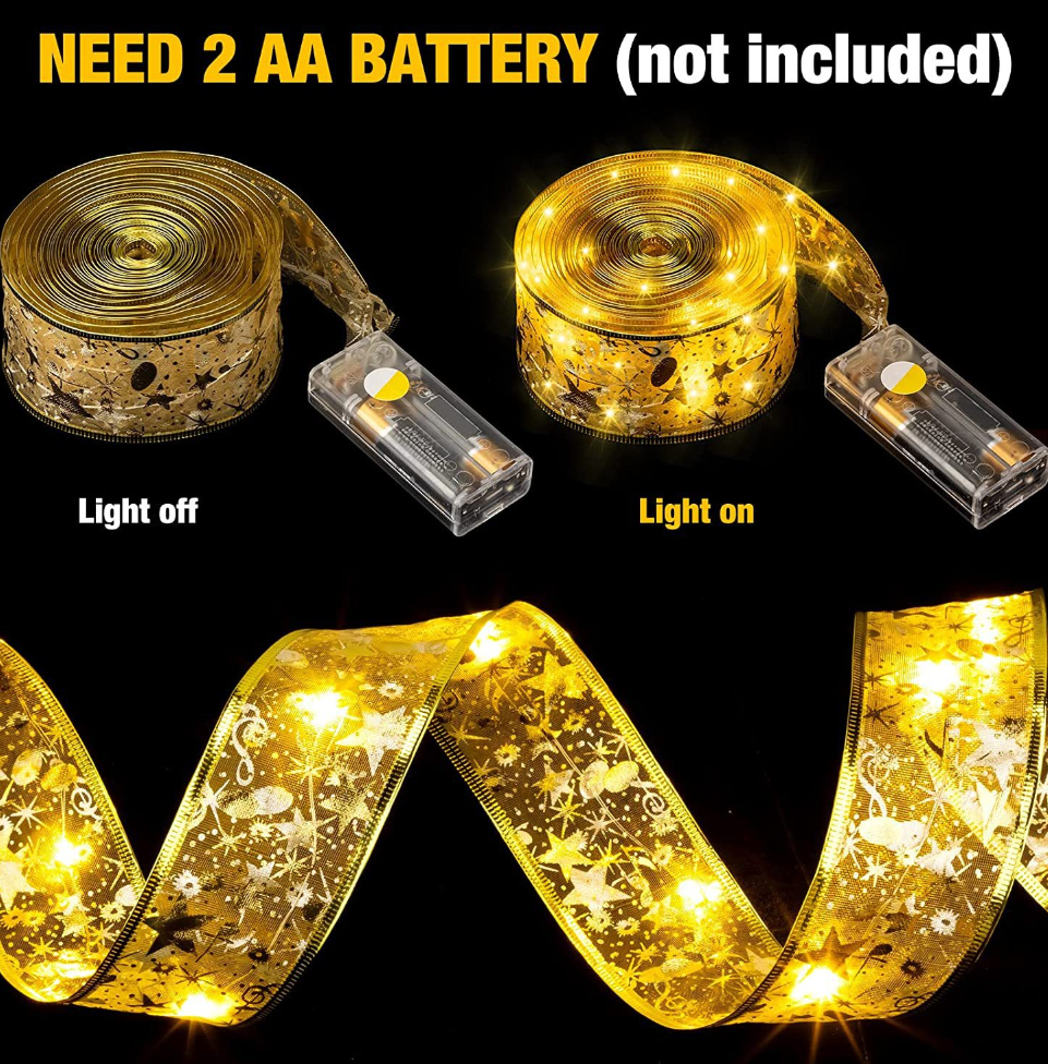 LED szalag díszlámpákkal a karácsonyfához (5 m)