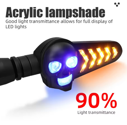 SkullRide™ - Dinamikus LED irányjelzők koponya dizájnnal