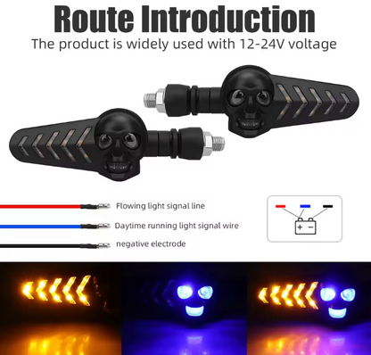SkullRide™ - Dinamikus LED irányjelzők koponya dizájnnal