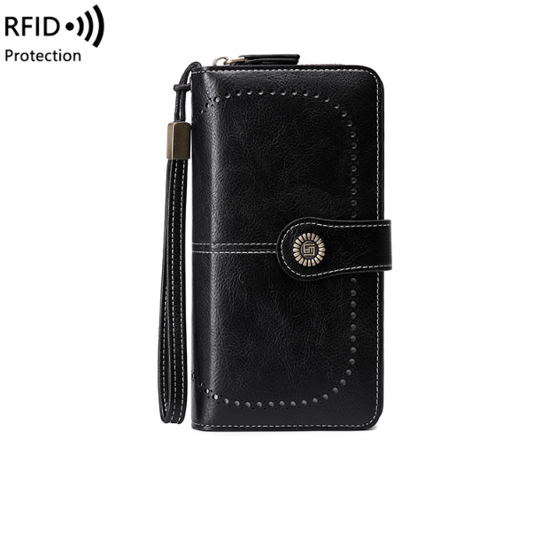 Bőr női pénztárca RFID védelemmel