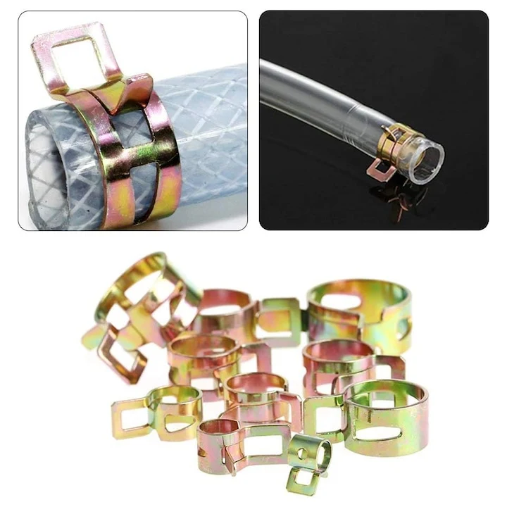 SpringClamp™ - 100 darabos rugalmas fém tömlőbilincs készlet – 6-22 mm átmérő
