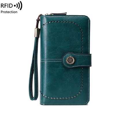 Bőr női pénztárca RFID védelemmel
