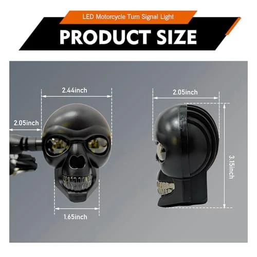 SKULLIX™ - Koponya formájú LED irányjelző motorkerékpárhoz