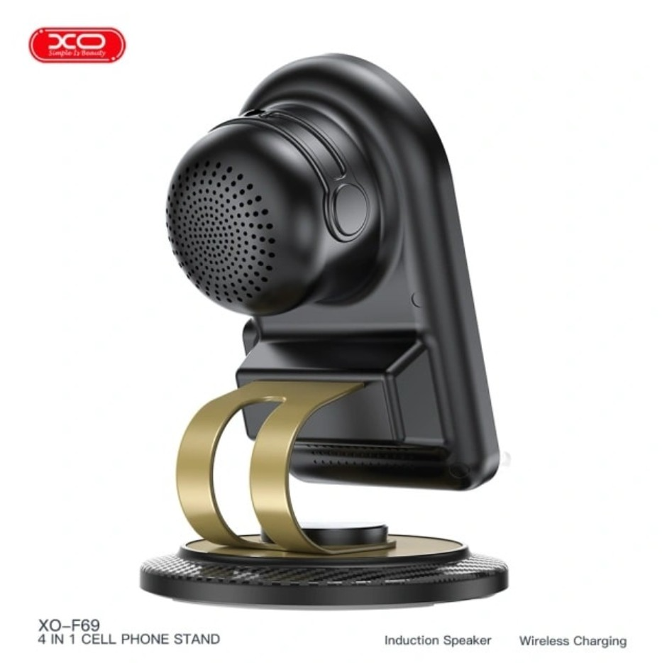 NOVIA™ - Multifunkcionális telefontartó Bluetooth 5.3-mal, vezeték nélküli töltéssel és beépített hangszóróval